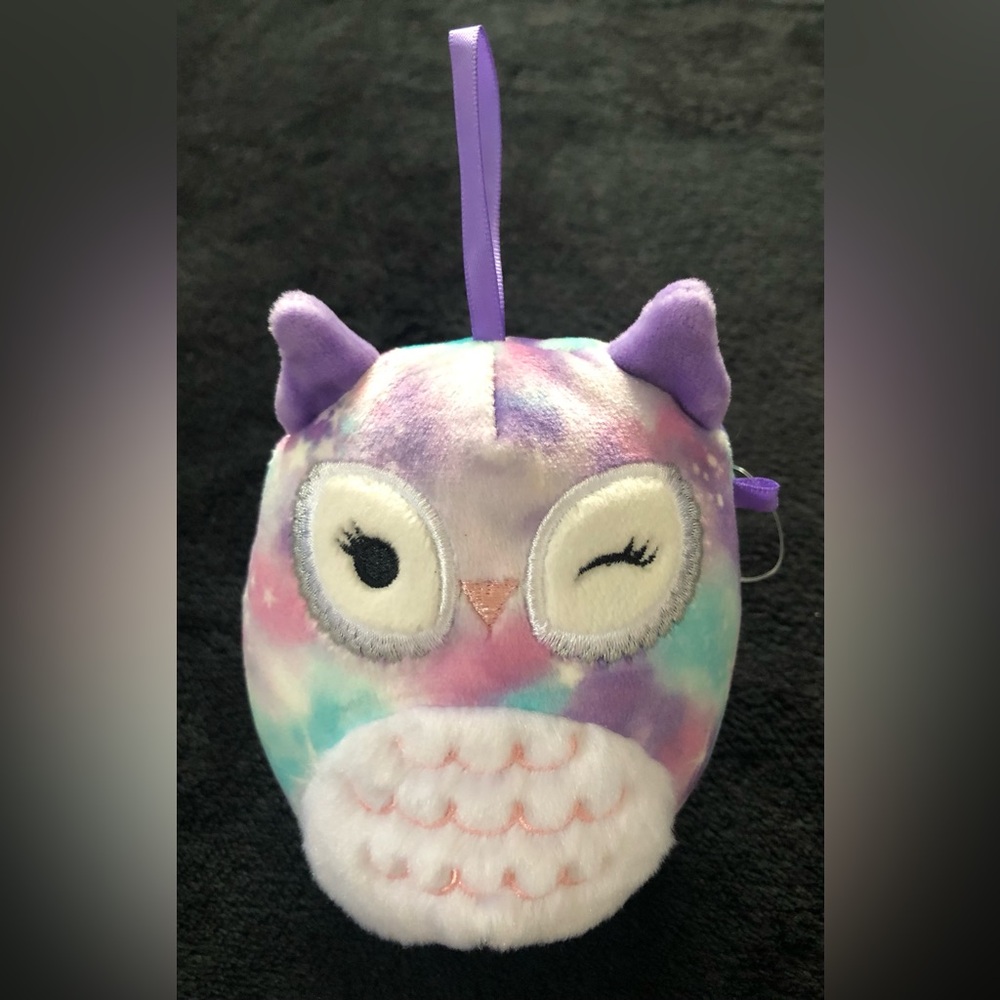 Solina Winking Galaxy Owl Squishmallows 4” Plush Stuffed Ornament Animal Toy